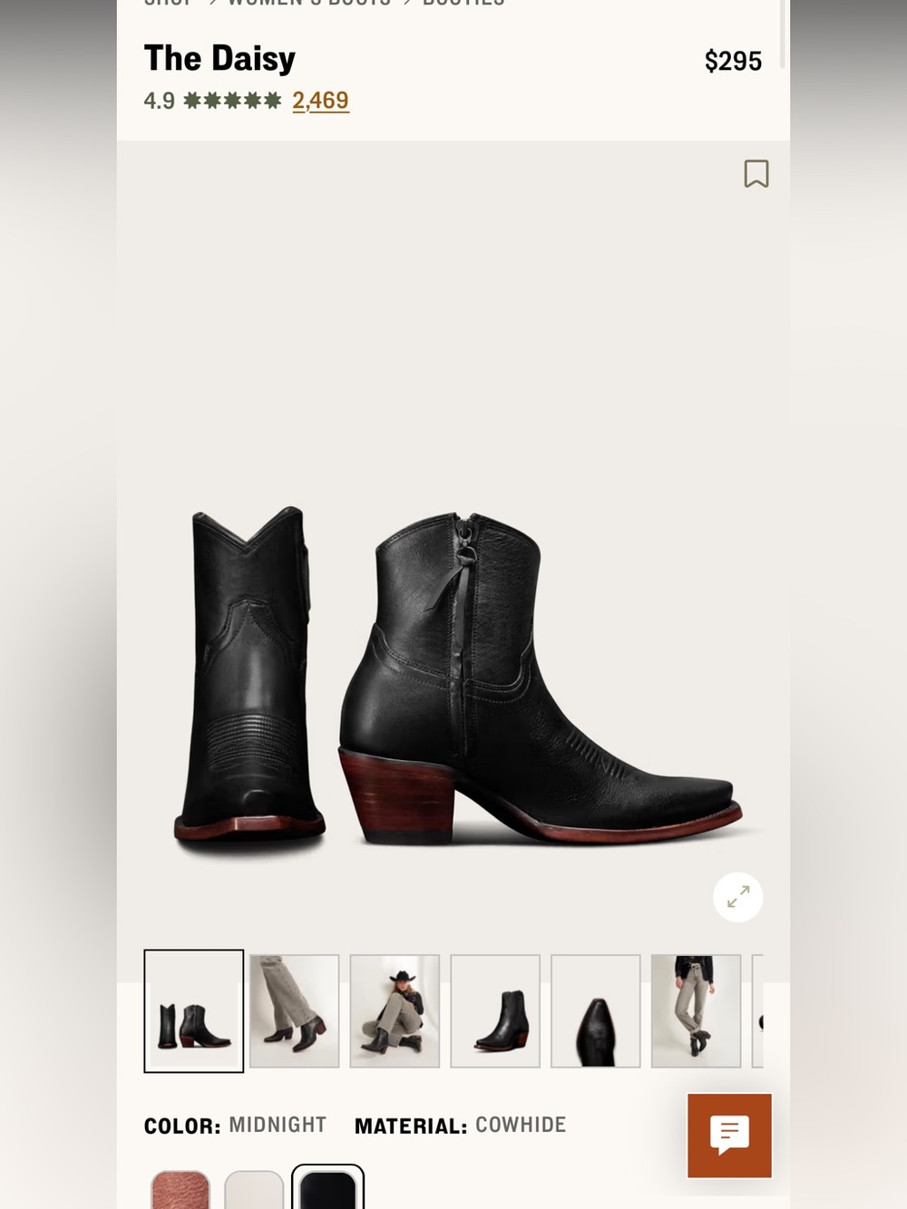 Tecovas Black Leather Western Ankle Booties
